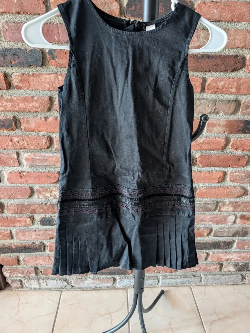 Old Navy Black Velvet Scoop Neck Dress